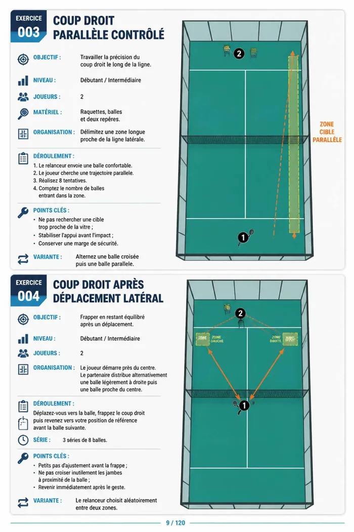 Page illustrée du guide de padel 5