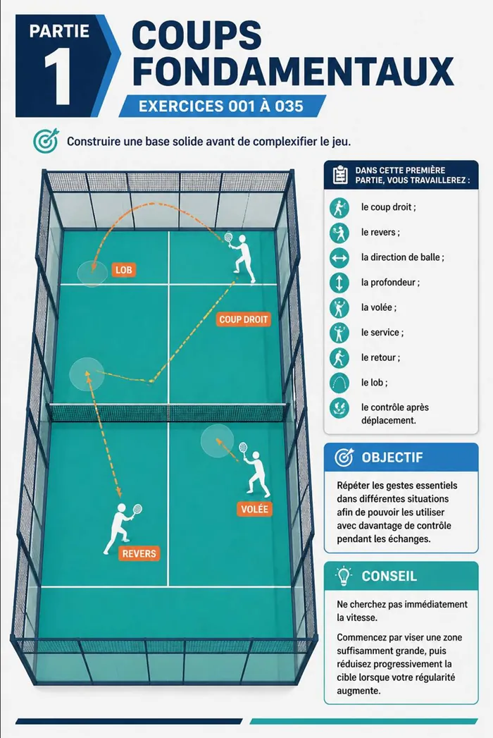 Page illustrée du guide de padel 3